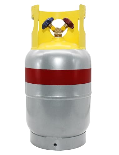 Flame King 30LB A2L Refrigerant Recovery Cylinder Tank 400 PSI Dual Y-Valve Liquid/Vapor Heavy-Duty Steel HVAC Recovery & Storage