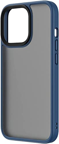 Coque iPhone 13 Pro bleu mat en TPU mince avec protection camera intégrée