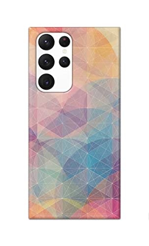 Image of Printed Hard Back Cover Case for Samsung Galaxy S22 Ultra 5G Back Cover (Crumpled Paper Design) -1803