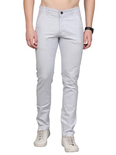 Image of Majestic Man Premium Cotton Slub Slim Fit Comfortable Solid Stylish Trousers