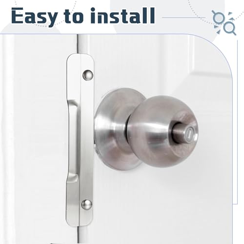 Gisafai 2 Pcs 1-3/4" x 10" Door Latch Guard Plate Electroplated Carbon Steel Door Lock Security Strike Plate Deadbolt Latch Cover Protector Against Forced Entry Easy to Install for Outswinging Doors by Gisafai - Image 6