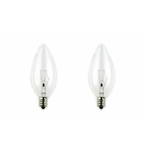 Swan Lightbulbs Candelabra E12 Clear Candle Bulbs, 240V, 40W, Pack of 2