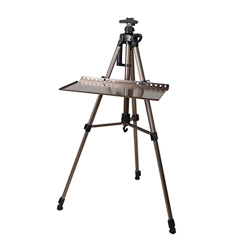Caballete De Campo, Aleación De Aluminio Portátil Telescópico Caballete Niño Interior Al Aire Libre Caballete De Arte con Bandeja Cover