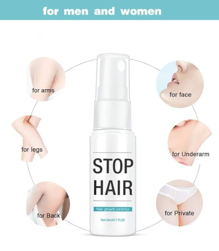 Image of Hair Growth Inhibitor for Face Non-Irritating Painless Hair Inhibitor Spary Stop Hair Growth on Face Women and Men 20ml