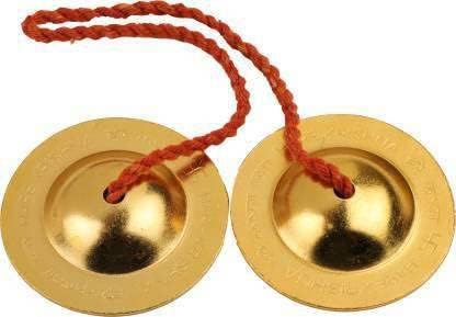 Big Traditional Instrument Indian Music (4Inches) Metal manjeera,...
