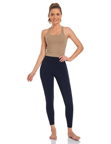 Image of HeyNuts Longline Zeal Bras Medium Impact Wirefree Sports Bras Workout Crop Tank Tops with Removable Pads, A-D Cups