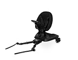 Aya EasyRide Universal Buggy Board with Seat – 2-in-1 Ride-On Board for Toddlers | Fits Most Strollers & Pushchairs | Non-Slip Platform + Suspension Wheels (Graphite)