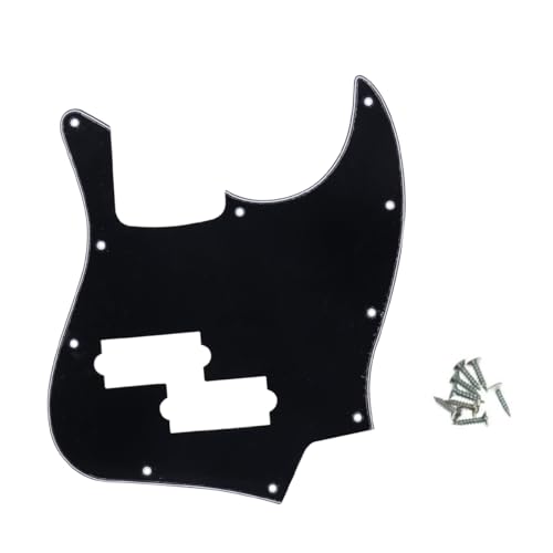 ROZILO Black 3 Ply Jazz Bass Black Top Style Guitar Pickguard With PB Pickup hole