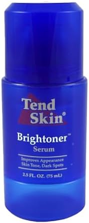 Tend Skin Brightoner Serum Roll On, Improves Appearance Of Uneven Skin Tone, Patches, and Dark Spots, Advanced Formula for Face and Body, 2.5 Oz