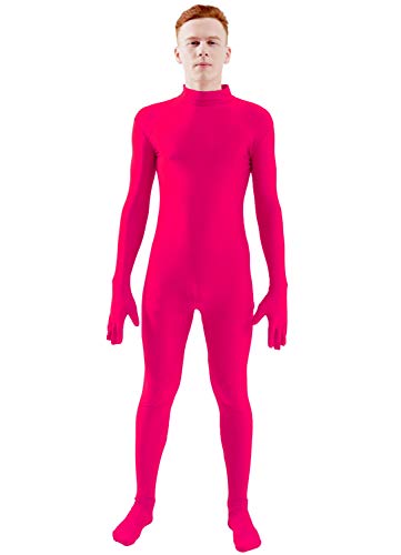 Image of Ensnovo Mens Mock Neck Full Body Unitard Spandex Zentai Suits Costumes