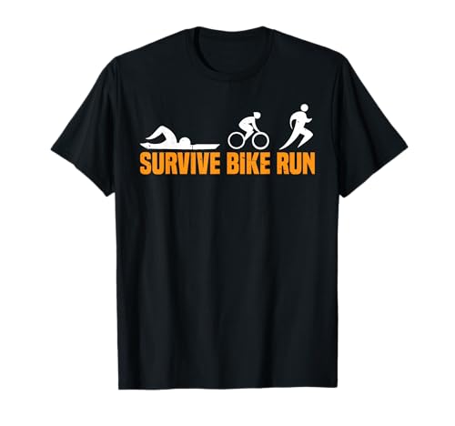 Survive Bike Run Rutina de triatlón triatleta -- Camiseta