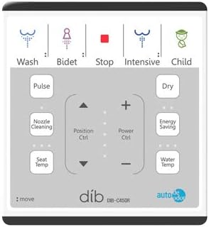 Dib C430R Bidet Remote Control Layout