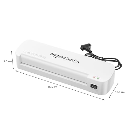 Image of Amazon Basics A4 Laminating Machine | Rapid Lamination | Adjustable Temperature Settings | 1-Year Brand Warranty