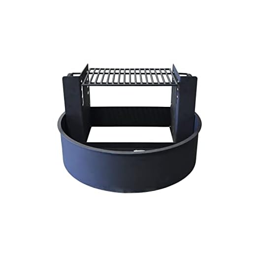 TITAN GREAT OUTDOORS 31” Fire Ring with Adjustable Grate | Powder Coated Backyard Steel Pit