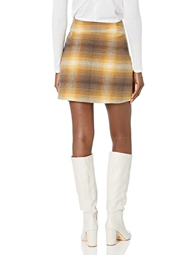 Tommy Hilfiger Women's Adaptive Wool Mini Skirt, Crest Gold Multi #TOP1