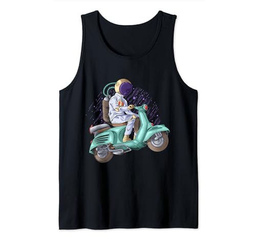 Astronaute Scooter Ride Gift Cosmonaute Space Man on Bike Débardeur