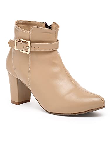 Image of Flat n Heels Womens Beige Boots FnH 296-BG
