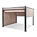 Produktbild blumfeldt Pantheon Cortina Pergola - Garten Pavillon, Partyzelt, Aluminiumkantrohr, 10x10 cm Eckpfosten, Dach mit wasserabweisender Beschichtung, rostfrei, überdachte Fläche: 3x3 m, beige