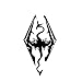 CTMNB Adesivo per autoon 15cm x 8cm Skyrim Adesivi in ​​Vinile dettagliati Car Truck Bianco Impermeabile Car Styling Nero/Argento