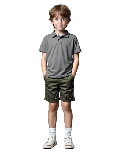 1 or 4 Pack Boys Mesh Athletic Polo Shirt Quick Dry Golf Moisture Wicking Active Short Sleeve for Youth3