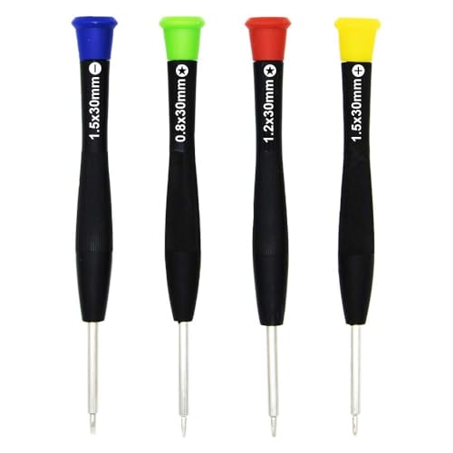 Image of Mobile Repairing Tool Kit Meshiv 17 in 1 Professional Cell Phone Mobile Screwdriver Set Repair Opening Tool Kit for iphone Various Smartphones and Tablets, Multicolour (18 IN 1 Pry Tool Opener)
