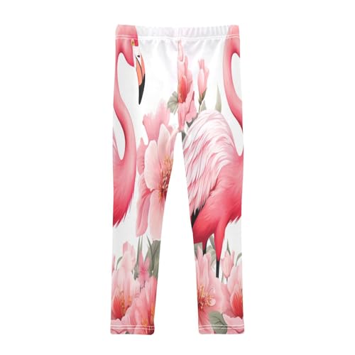 Toddler Girls Leggings Printed Yoga Pants Leggings Pink Floral Flamingo for Kids2