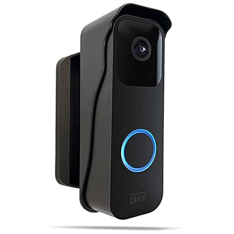 Blink Video Doorbell Mount by AutoSonic | Adjustable Design, Anti-Theft and Improve Viewing Angle | Blink Home Security Accessories | Black Cover