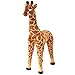 vidaXL Stehendes Plüschspielzeug Giraffe Stofftier Kuscheltier Plüschtier Geschenk Kinder Spielzeug XXL Braun Gelb Plüsch Stahlrahmen