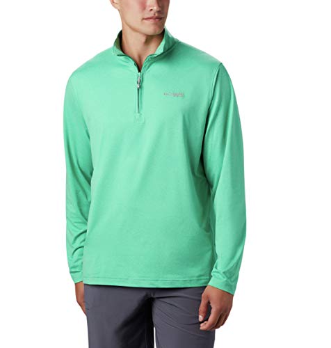 Columbia Men's Slack Tide 1/4 Zip, Dark Lime Heather, LT