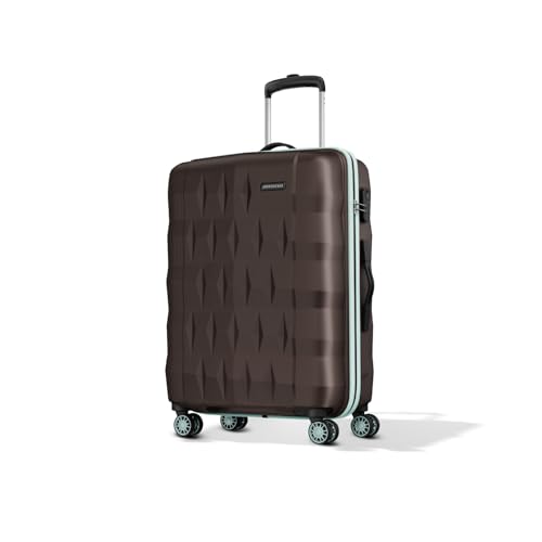 Image of Aristocrat Comet 8 Wheel Check-in (Medium Size) Hard Case Trolley Bag | Combination Lock | Tough And Durable Polycarbonate Luggage|3 Year International Warranty| 66 CM Suitcase for Travel | Dark Brown