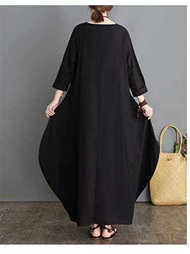 Robe pull décontractée en coton Hndudnff mi-saison Robe En8 S - 3