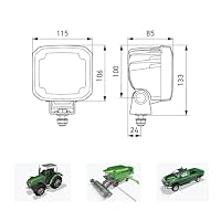 HELLA LED Arbeitsscheinwerfer 12V - 24V Ultra Beam Gen II: 4400 echte Lumen weitreichende Starke Lichtleistung: schwenkbarer Offroad LED Scheinwerfer für Traktor LKW SUV UTV - 1GA 995 606-011 – Ansicht 4