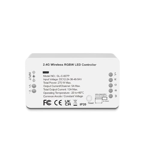 Contrôleur de barre lumineuse LED RGBW avec variateur de couleur