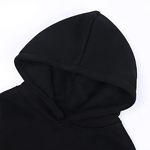 Image of MYGBCPJS Youth 2PCS Jogger Outfits Set Fleece Hooded + Sweatpants Boys Girls Athletic Sweatsuits Pullover Clothes