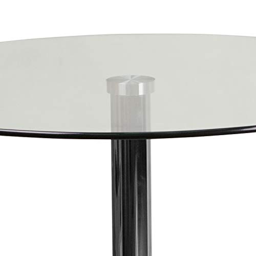 Flash Furniture 23.5'' Round Glass Table With 35.5''H Chrome Base #TOP4