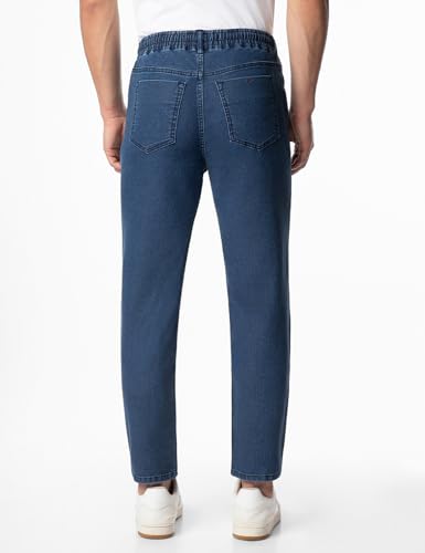 Image of INKD Men's Jogger Jeans - Mid-Rise | Cotton Blend | Stretchable Fabric| Elasticated Waistband | Classic 5 Pocket Styling | Jeans for Men | Men's Bottomwear (Available in Plus Sizes)