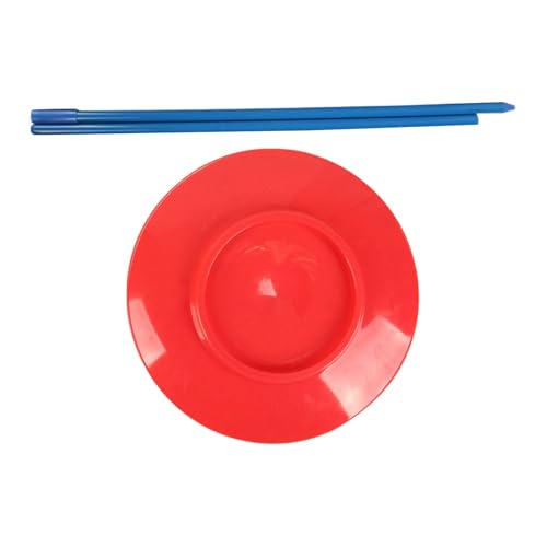 Plato de malabarismo giratorio rojo para mejorar la coordinacion