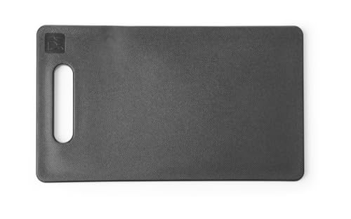 HENDI Schneidbrett Schwarz mit Griff Beidseitig verwendbar 250x150x(H)10mm HDPE black