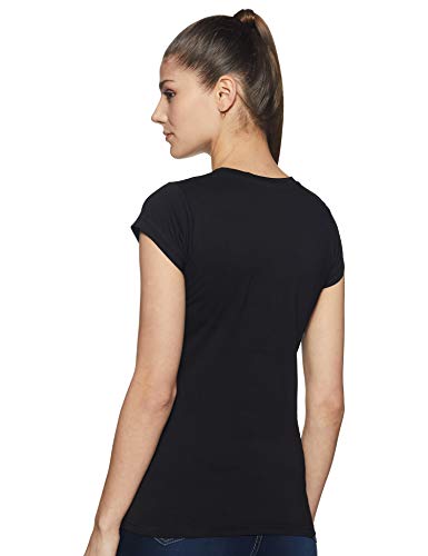 Image of Miss Chase Women's Maroon Super Soft V-Neck Short Sleeves Cotton Solid Regular Fit T-Shirt