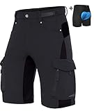 【Schnell trocknend & leicht】 Das hoch atmungsaktive Material der MTB-Radhose hilft, den Schweiß von der Haut wegzuleiten, und ermöglicht es Ihnen, während der Fahrt kühl zu bleiben.