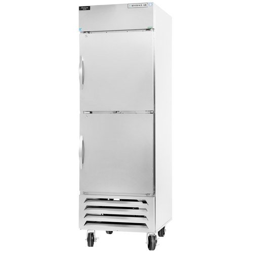 Beverage-Air HBF27-1-HS 30" Horizon Series One Section Solid Half Door Reach-In Freezer 27 cu.ft. Capacity Stainless Steel Exterior and Interior with Bottom Mounted by Beverage