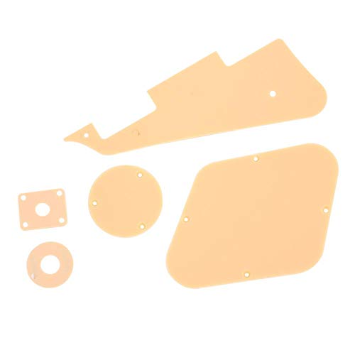 Mxtech avec vis, Ensemble de pickguard pour Guitare, crème, Durable, léger, Lisse, Scratch, pour Guitare Jazz - Les Beatles, Paul McCartney, John Lennon, RIngo Starr, George Harrison Mxtech avec vis, Ensemble de pickguard pour Guitare, crème, Durable, léger, Lisse, Scratch, pour Guitare Jazz – Image 3