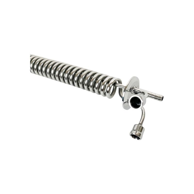 Kołnierz spiralny cewki chłodzącej ze stali nierdzewnej 304 OD50.5mm rura OD 6mm długość 590mm przemysłowa łącznik rurowy