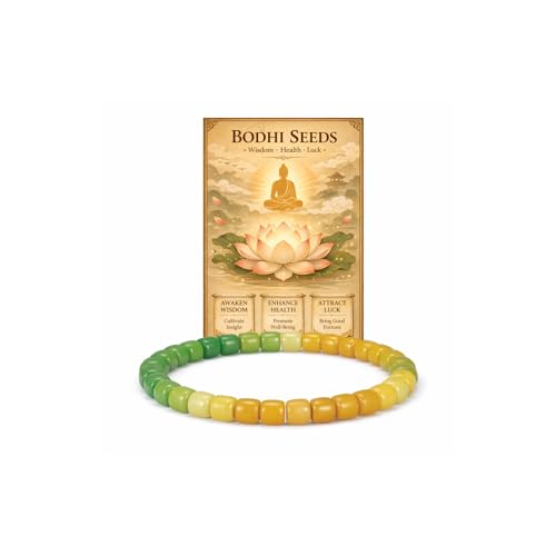 Bracelet perles colorées naturelles Bodhi énergétique Reiki extensible