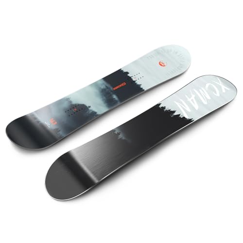 XCMAN Freeride Snowboard Beginner All Mountain,The Best All-Terrain, Dual-Directional, Hybrid Snowboard for All Levels ‌Cloudy forest-157