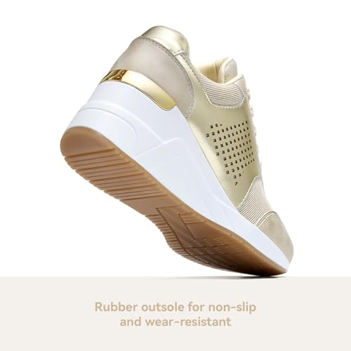 Image of Cestfini Wedge Sneakers for Women - Wedge Tennis Shoes Non-Slip Women Fashion Sneakers
