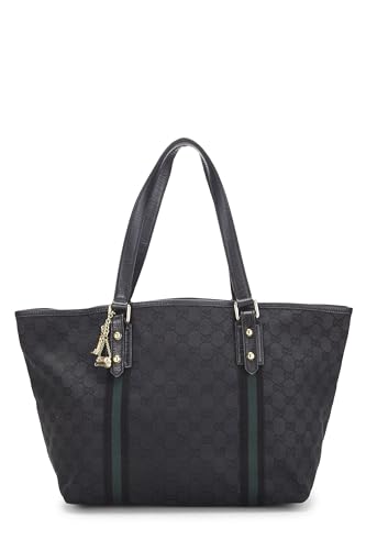Gucci, Pre-loved Black Original GG Canvas Jolicoeur Tote Large, Black