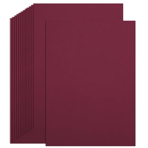 50 Sheets Burgundy Paper 120gsm-32lb Cover (5 x 7 Inch)