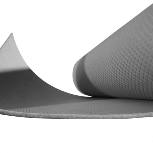 Image of Yoga Mats For Women and Men Exercise For Home Workout Gym Anti Slip EVA Material Yoga Mat 4Mm For Kids Gym Mats (Grey, 4 mm)