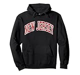 Retro New Jersey Throwback Souvenir Jersey NJ Red Classic Pullover Hoodie